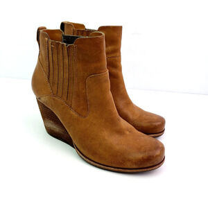 Kork Ease Womens Size 7.5 Verdelet Brown Leather Wedge Ankle Bootie Shoes K48816